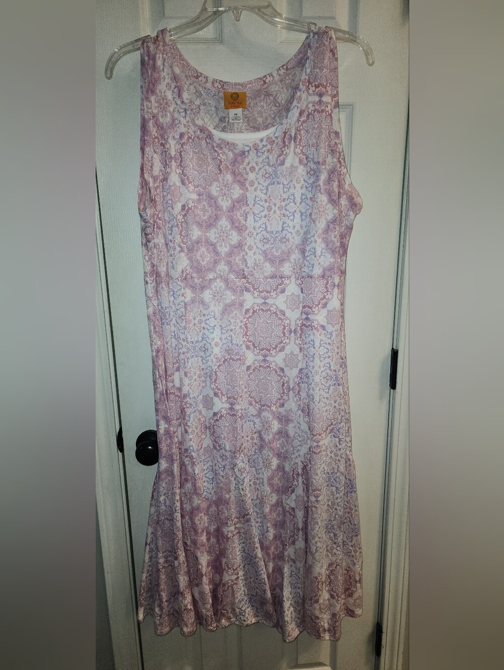 Summer Sleeveless Pink Patterned Women's Dress Ruby Rd.